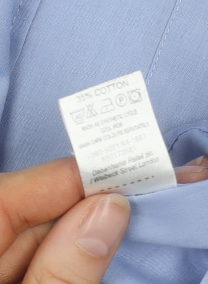 Debenhams Men's Blue Long Sleeve Shirt 39 in Regular Fit