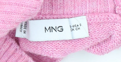 Womens UK Size XS MNG Pink Pullover Jumper