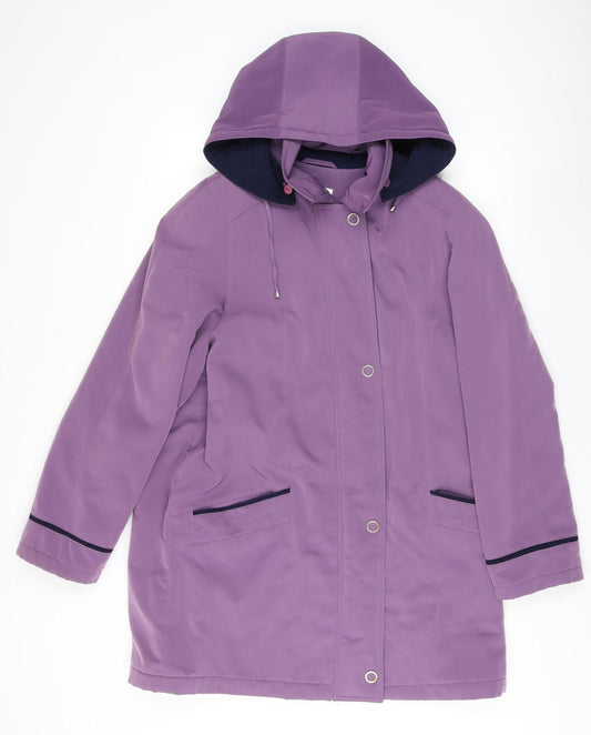 EWM Pure Classics Women's Purple Rain Coat Size 16