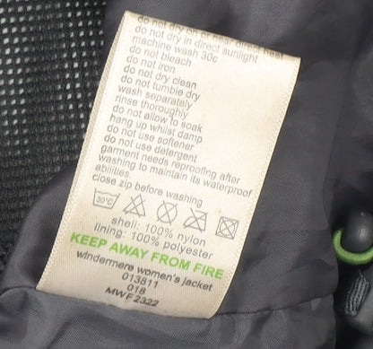 Womens UK Size 14 Mountain Life Green Rain Coat