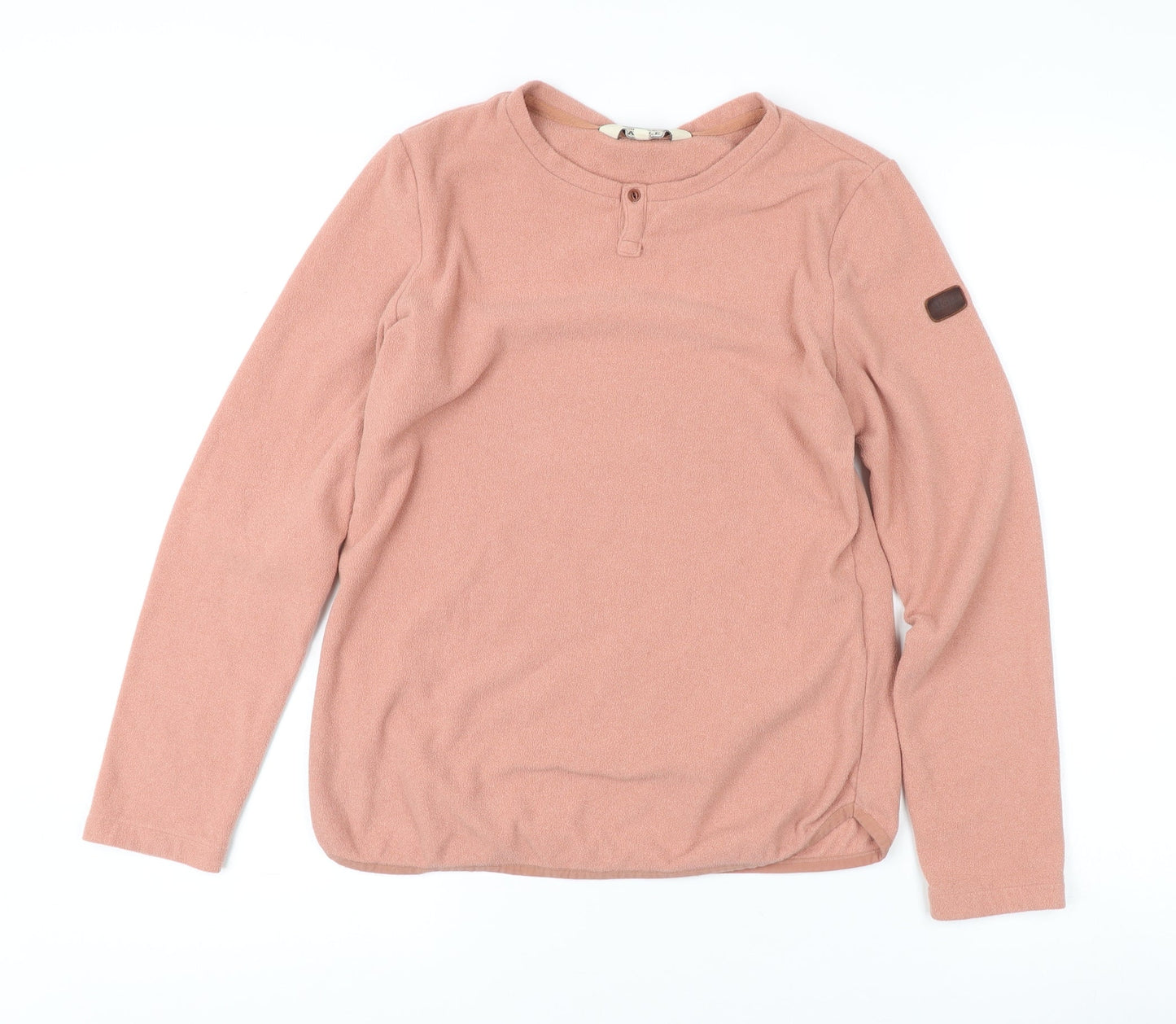 Aigle Women's Pink Henley Jumper Size 8