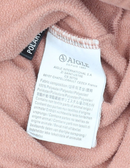 Aigle Women's Pink Henley Jumper Size 8