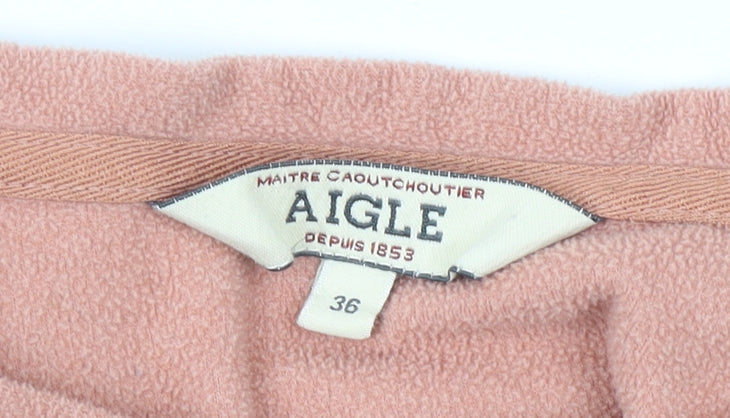 Aigle Women's Pink Henley Jumper Size 8
