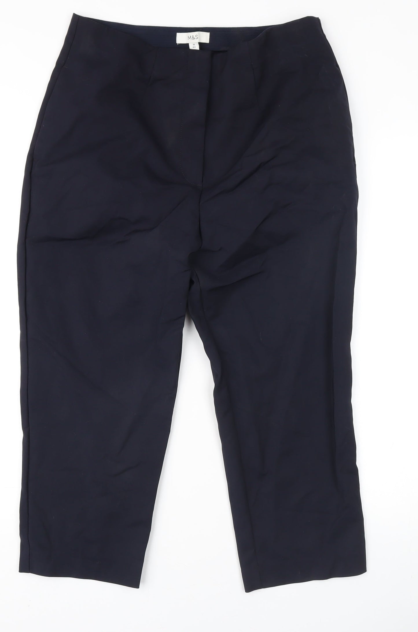 Womens UK Size 14 Marks and Spencer Regular Fit Business Casual Black Trousers