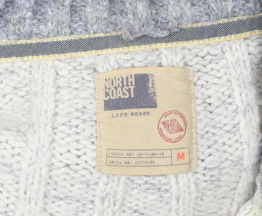 Marks and Spencer Men's Ivory Cable-Knit Pullover M