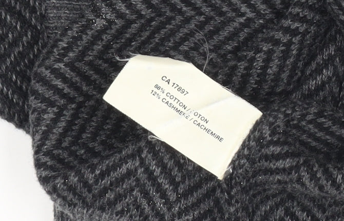 GAP Men's Grey V-Neck Cotton Cashmere Jumper, Size S