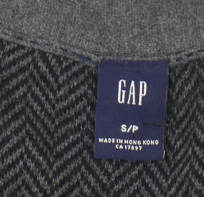 GAP Men's Grey V-Neck Cotton Cashmere Jumper, Size S