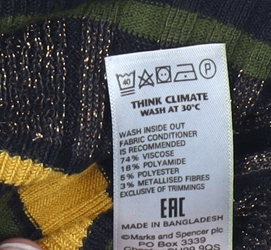 Womens UK Size 10 Marks and Spencer Multicoloured Pullover Jumper