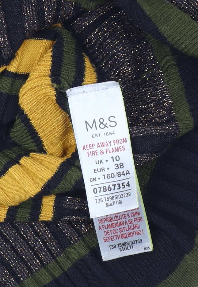 Womens UK Size 10 Marks and Spencer Multicoloured Pullover Jumper