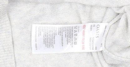 Womens UK Size XS Oasis Grey Pullover Jumper