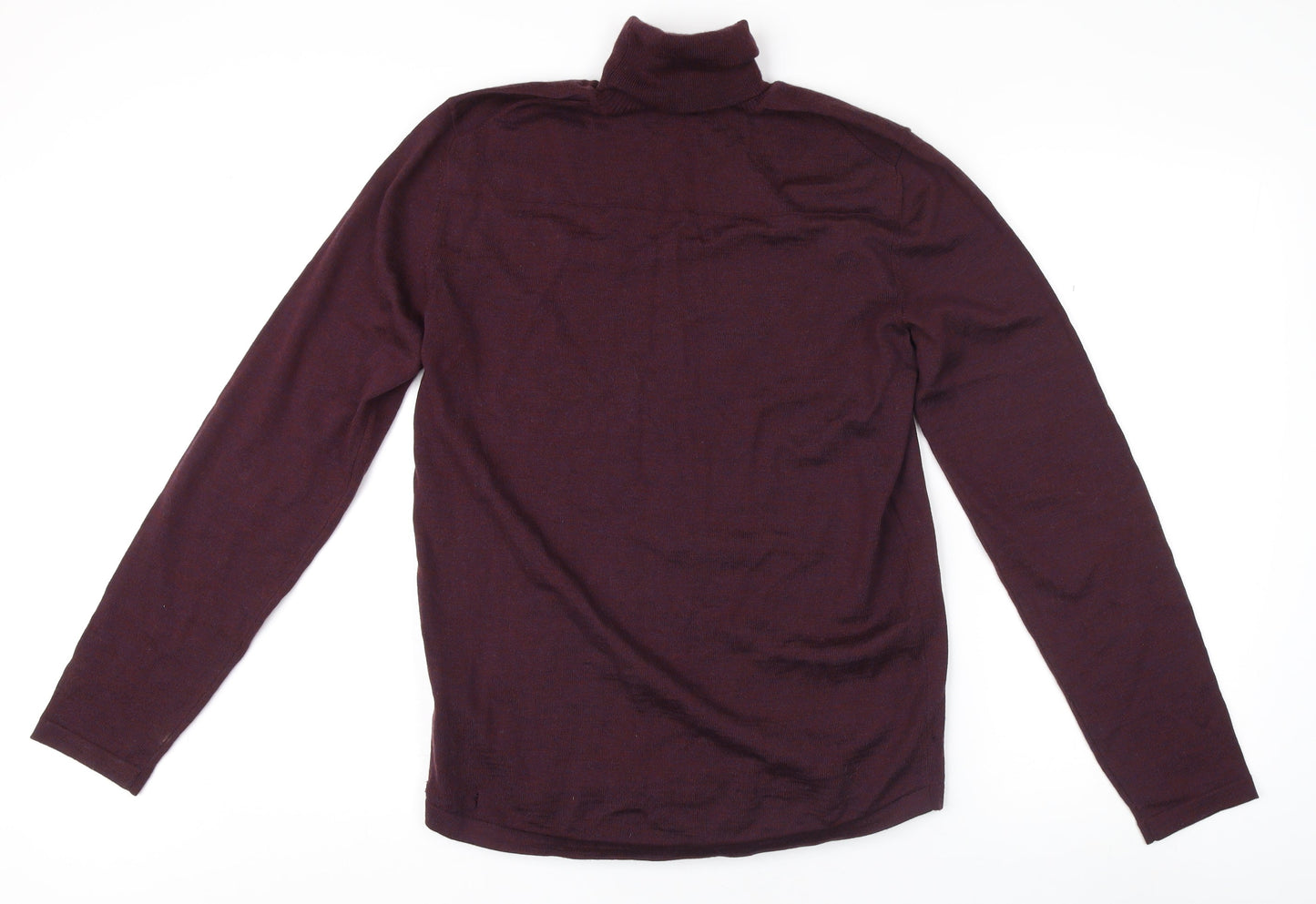 Hugo Boss Men's Purple Roll Neck Jumper Size L