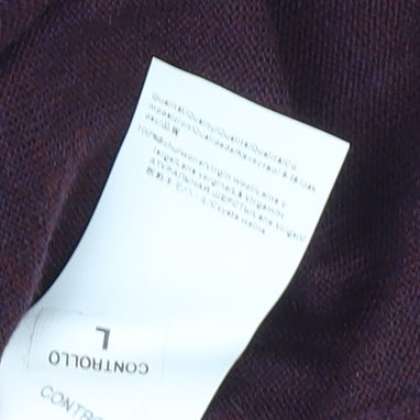 Hugo Boss Men's Purple Roll Neck Jumper Size L