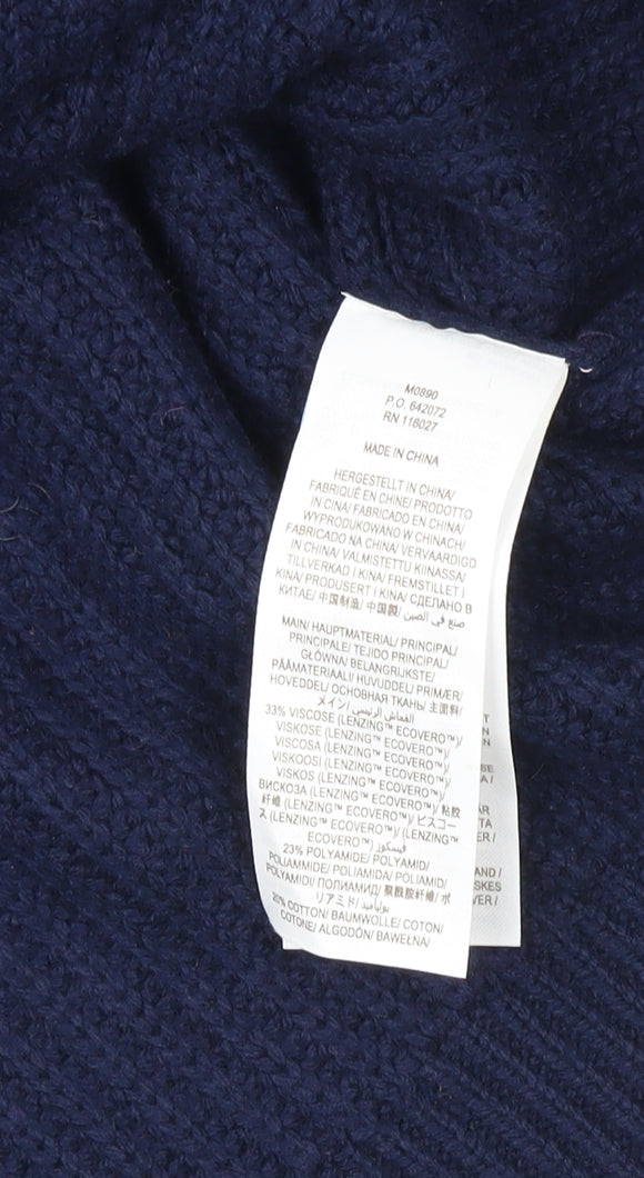 Boden Men's Blue 2XL Cardigan with Button Pockets