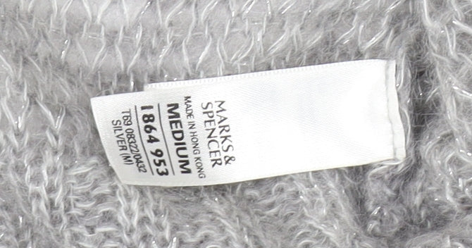 Womens UK Size M Marks and Spencer Grey Pullover Jumper