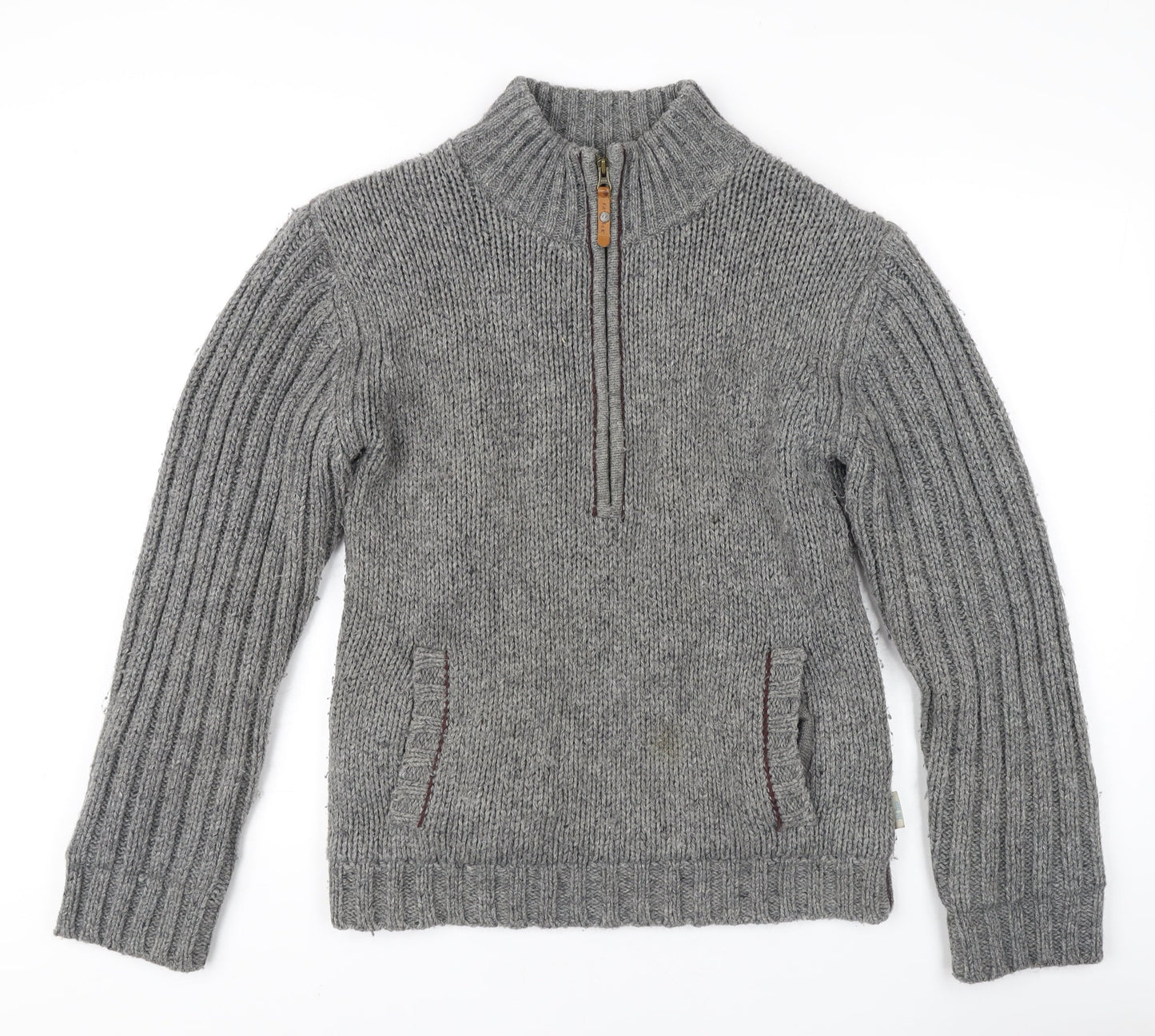 Fat Face Grey Wool Blend Pullover - Men's S