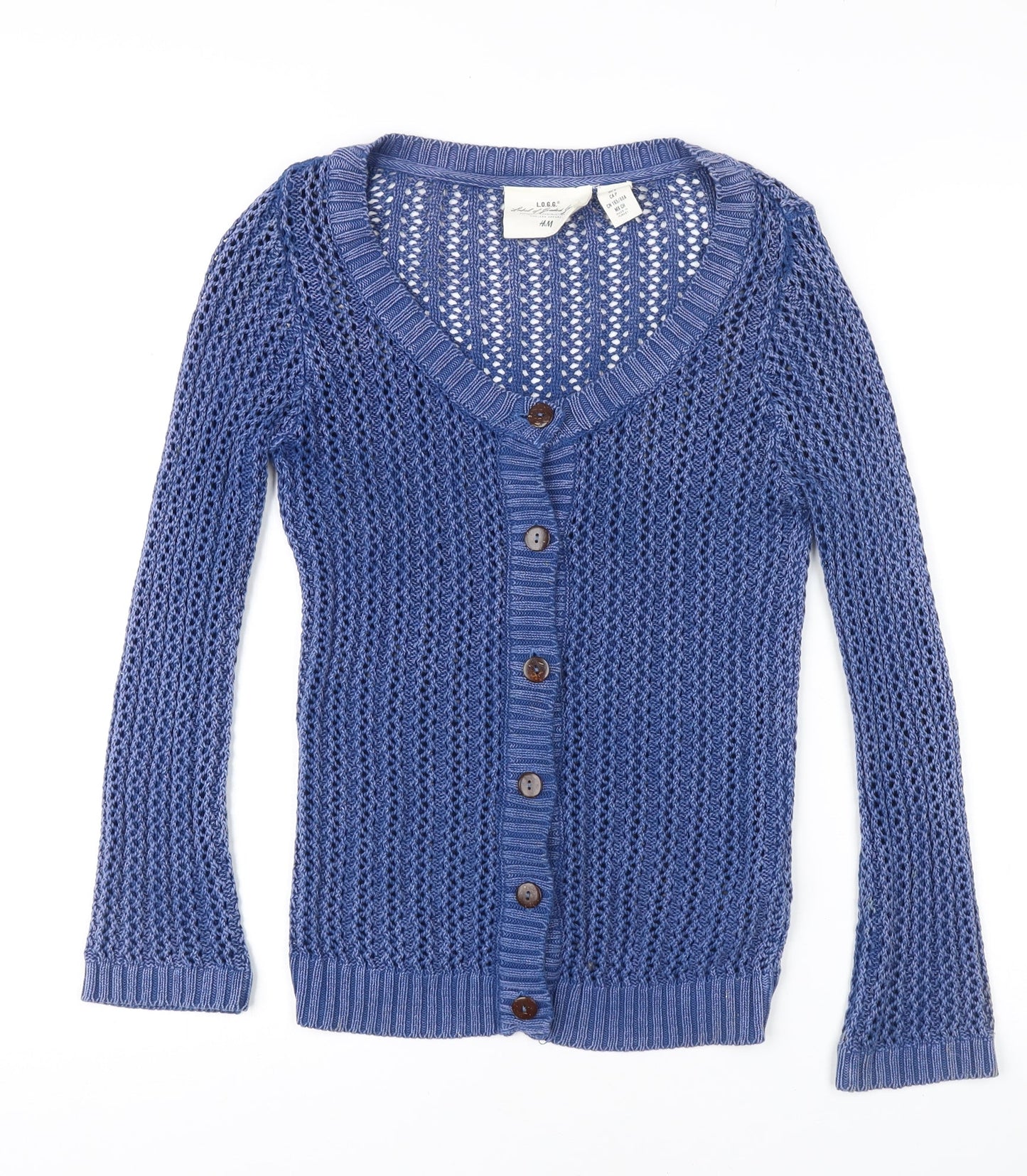Womens UK Size 8 H&M Blue Cardigan Jumper