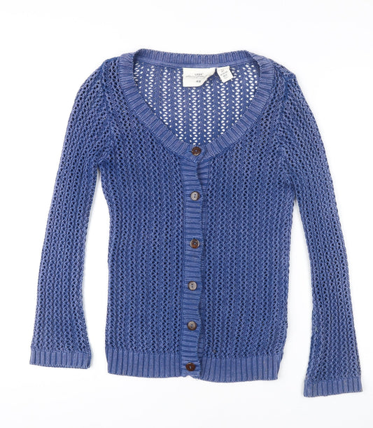 Womens UK Size 8 H&M Blue Cardigan Jumper