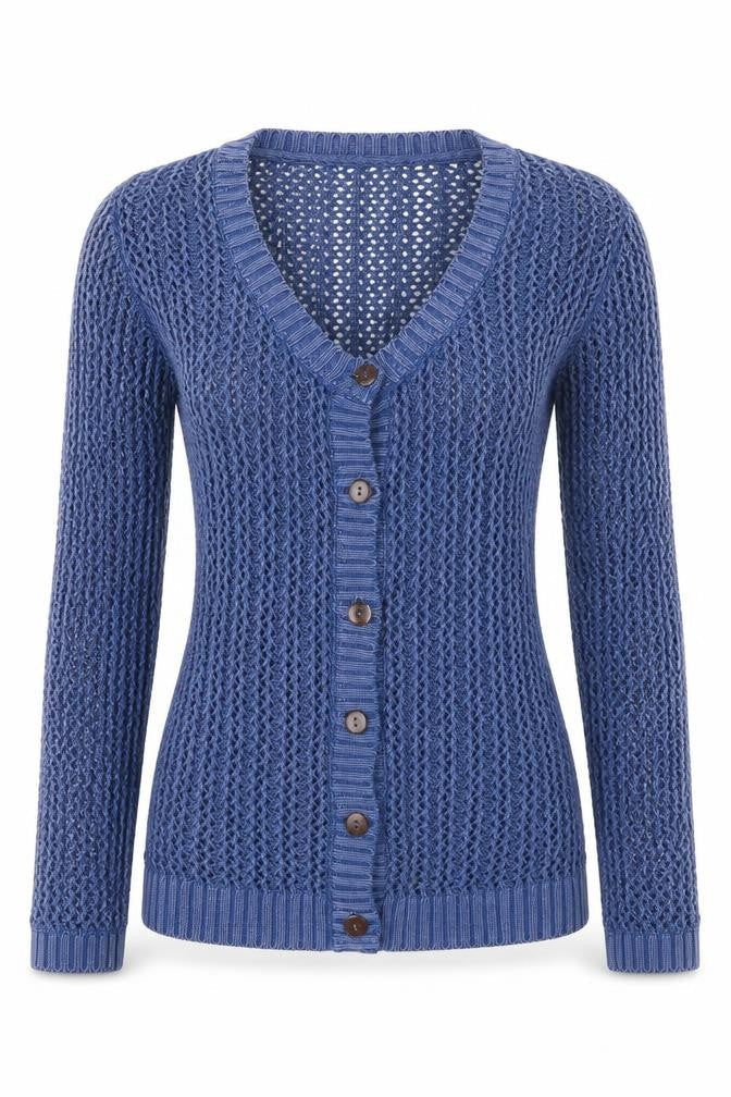 Womens UK Size 8 H&M Blue Cardigan Jumper