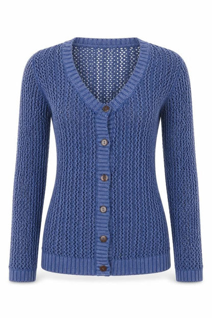 Womens UK Size 8 H&M Blue Cardigan Jumper