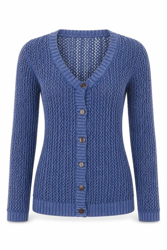 Womens UK Size 8 H&M Blue Cardigan Jumper
