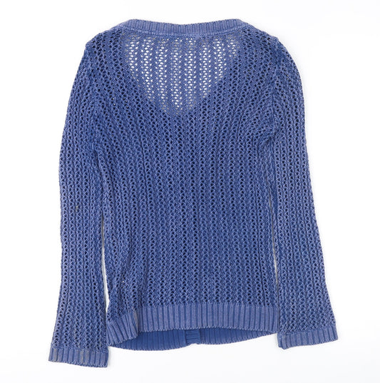 Womens UK Size 8 H&M Blue Cardigan Jumper