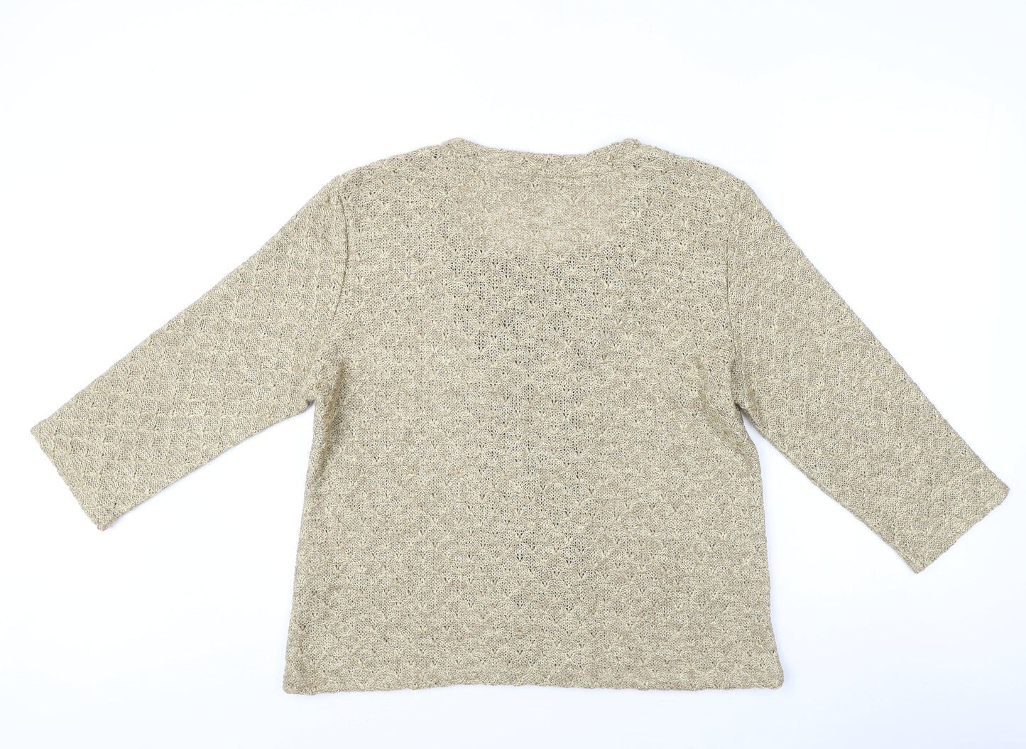 Womens UK Size L Marks and Spencer Beige Cardigan Jumper