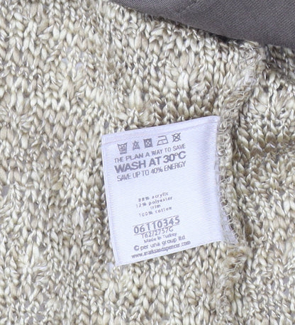 Womens UK Size L Marks and Spencer Beige Cardigan Jumper