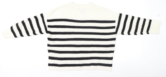 Womens UK Size S New Look White Pullover Jumper