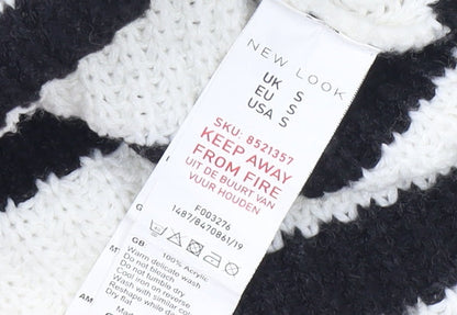 Womens UK Size S New Look White Pullover Jumper