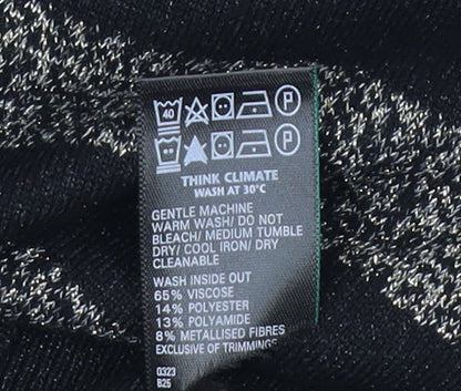 Womens UK Size M Marks and Spencer Black Pullover Jumper