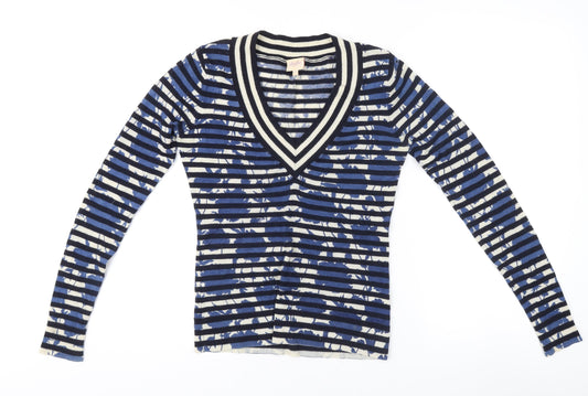 Womens UK Size 2 Whistles Blue Pullover Jumper