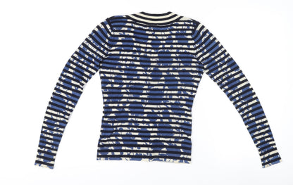 Womens UK Size 2 Whistles Blue Pullover Jumper