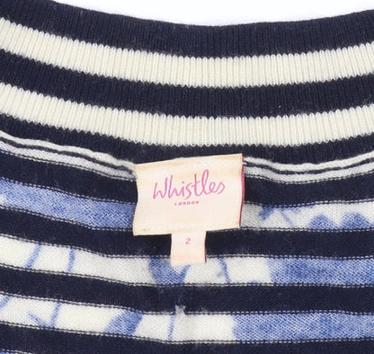 Womens UK Size 2 Whistles Blue Pullover Jumper