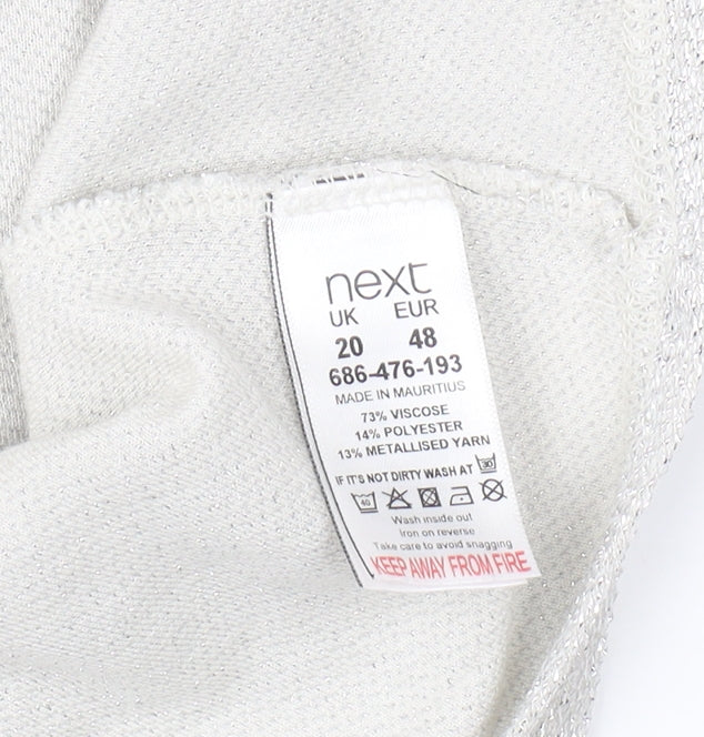 Womens UK Size 20 NEXT Silver  Tank