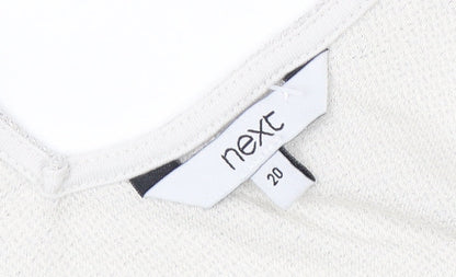 Womens UK Size 20 NEXT Silver  Tank