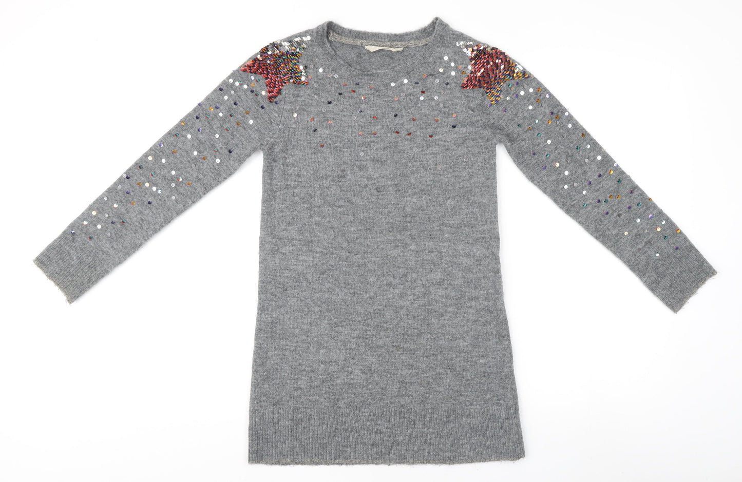 Teens UK Size 10 John Lewis & Partners Grey Pullover Jumper