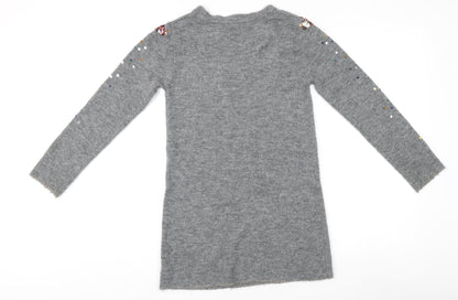 Teens UK Size 10 John Lewis & Partners Grey Pullover Jumper