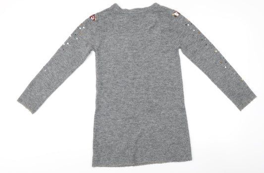 Teens UK Size 10 John Lewis & Partners Grey Pullover Jumper