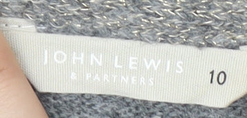 Teens UK Size 10 John Lewis & Partners Grey Pullover Jumper