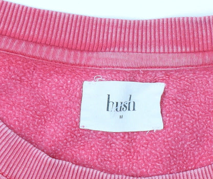 Hush Women's Pink Crew Neck Pullover Jumper Size M