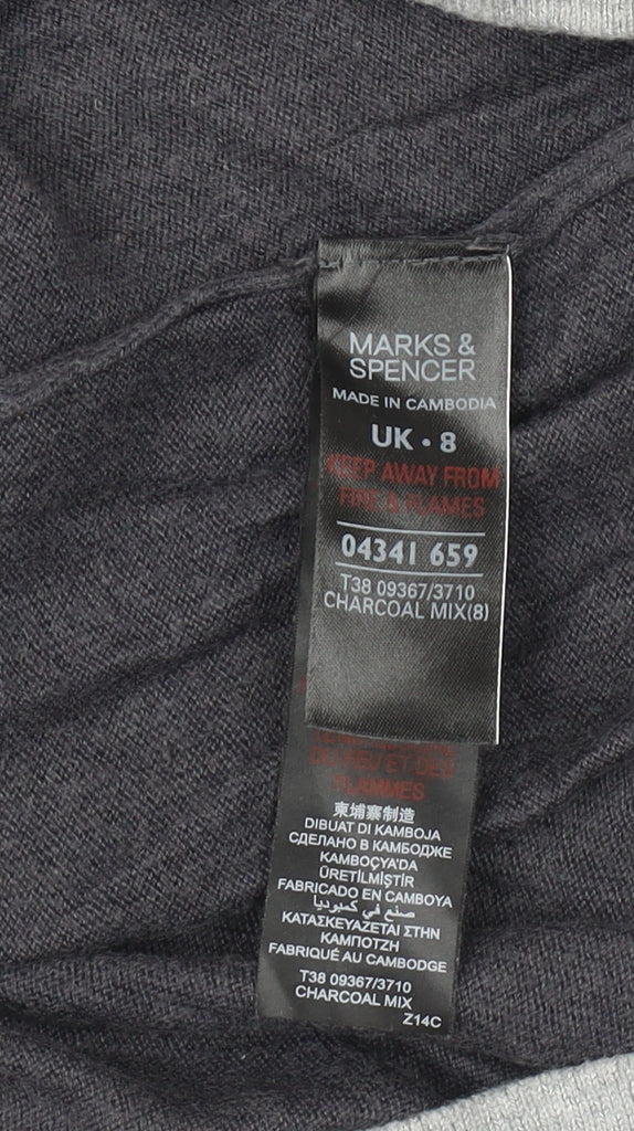 Womens UK Size 8 Marks and Spencer Grey  Jumper