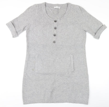 Womens UK Size 14 Marks and Spencer Grey Henley Jumper