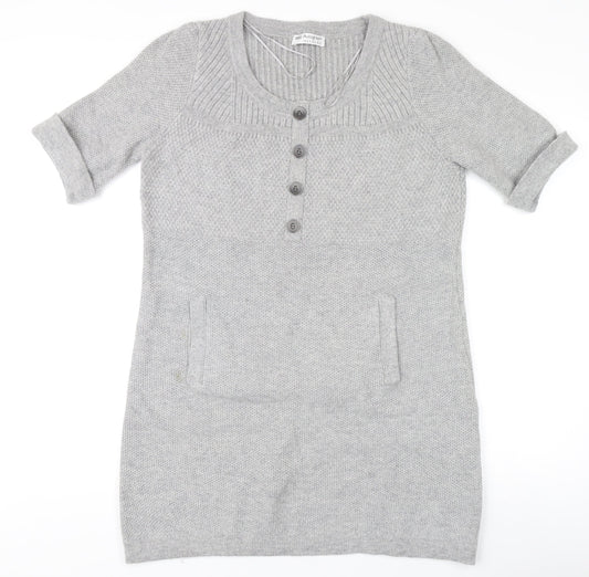 Womens UK Size 14 Marks and Spencer Grey Henley Jumper