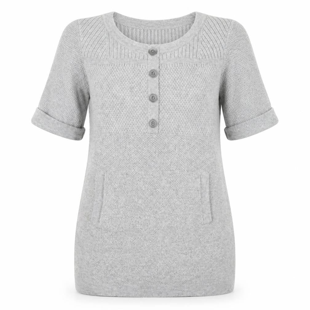 Womens UK Size 14 Marks and Spencer Grey Henley Jumper
