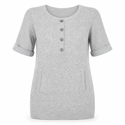 Womens UK Size 14 Marks and Spencer Grey Henley Jumper