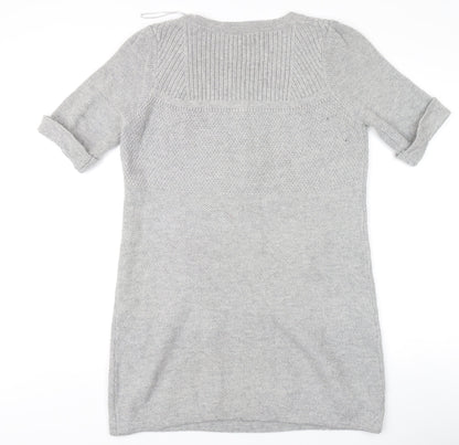 Womens UK Size 14 Marks and Spencer Grey Henley Jumper