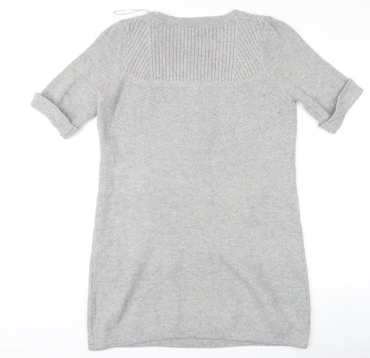 Womens UK Size 14 Marks and Spencer Grey Henley Jumper