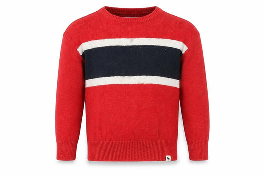 Abercrombie Kids Red Cotton Pullover Jumper, Size 5-6 - Boys