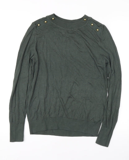 Womens UK Size M H&M Green Pullover Jumper