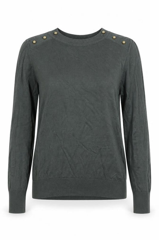 Womens UK Size M H&M Green Pullover Jumper